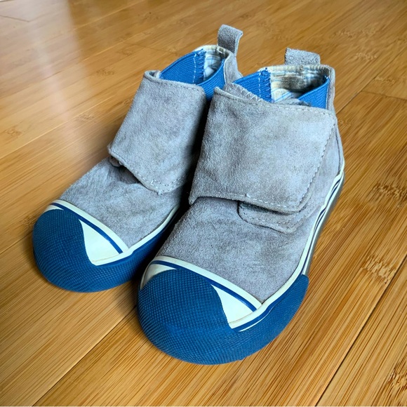 Morgan & Milo Liam 7.5 Grey Velcro Hi-Top - Picture 1 of 9